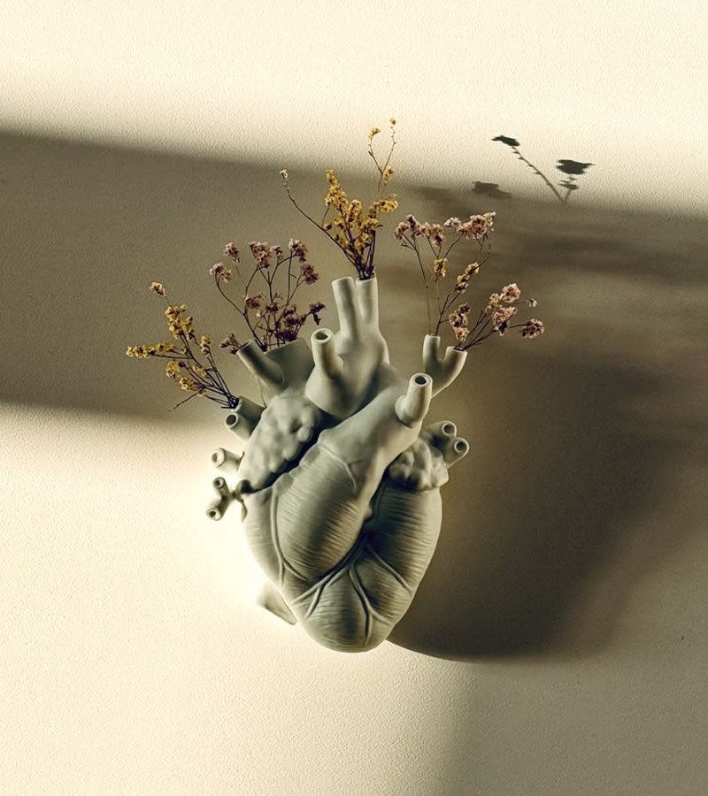 Vase coeur en porcelaine