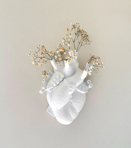 Vase coeur en porcelaine