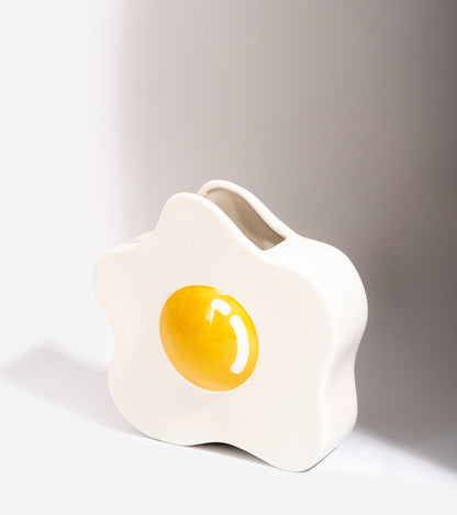 Vase œuf au plat