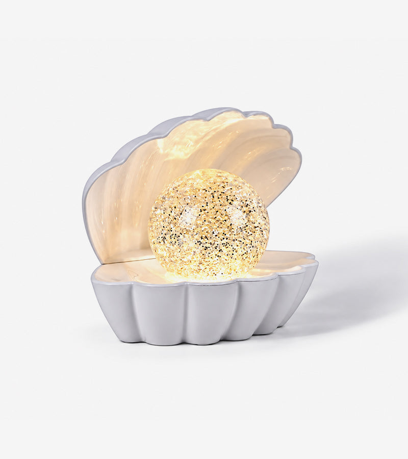 Veilleuse coquillage à paillettes