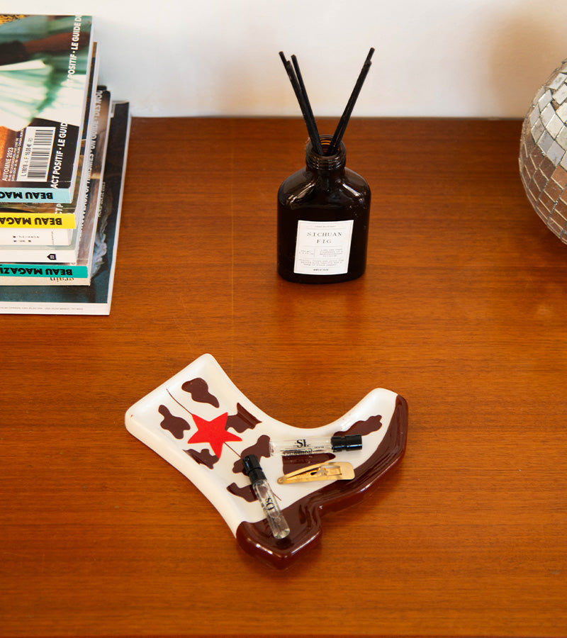 Vide-poche santiag vache