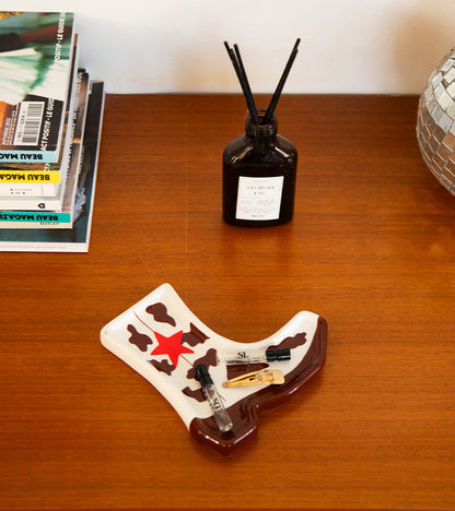 Vide-poche santiag vache