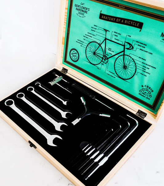 Boîte à outils en bois pour vélo