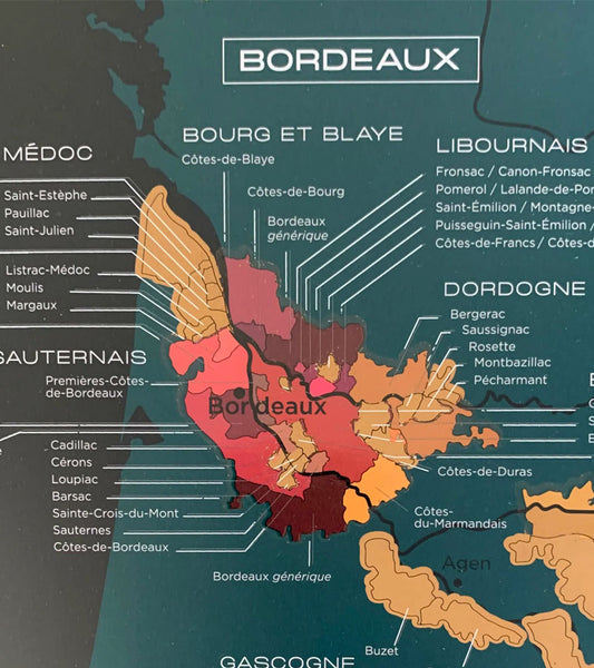Carte à gratter : la France des vins  1020 Dégustations