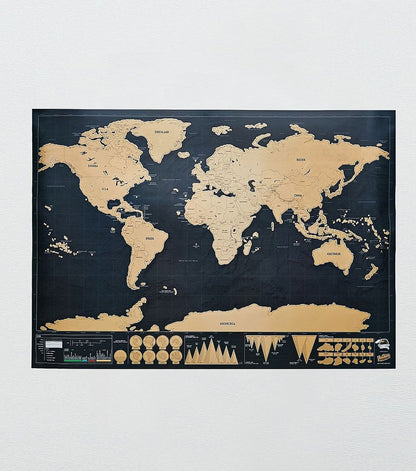Poster carte du monde grattable scratchmap