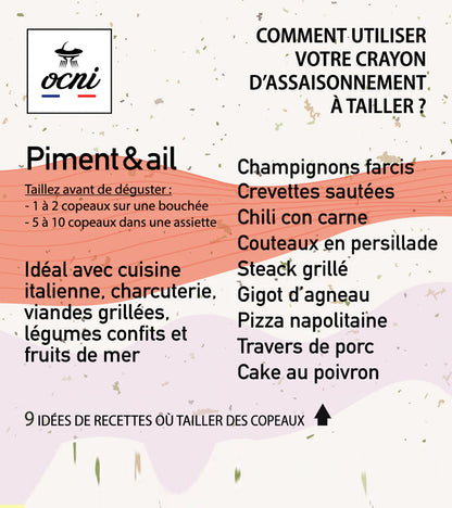 Kit découverte d’assaisonnement en crayons à tailler  OCNI FACTORY