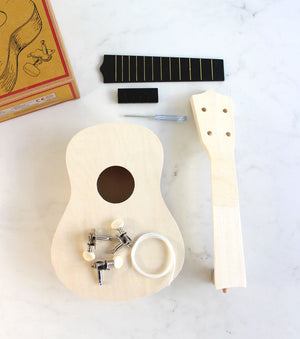 Kit DIY Ukulélé 21 Pouces (53 Cm) à Monter Et Peindre - 4 Cordes - Bois De Tilleul