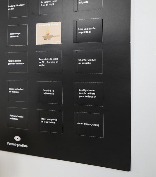 Poster 50 choses à faire en couple  L'Avant Gardiste