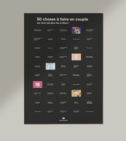 Poster 50 choses à faire en couple  L'Avant Gardiste