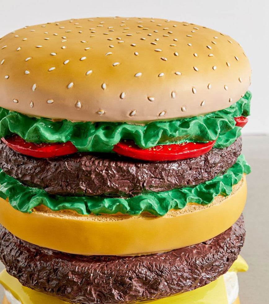 Tabouret hamburger géant