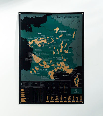 Carte à gratter : la France des vins  1020 Dégustations