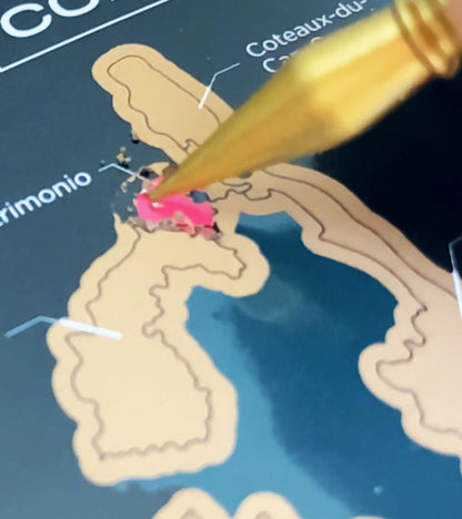 Carte à gratter : la France des vins  1020 Dégustations